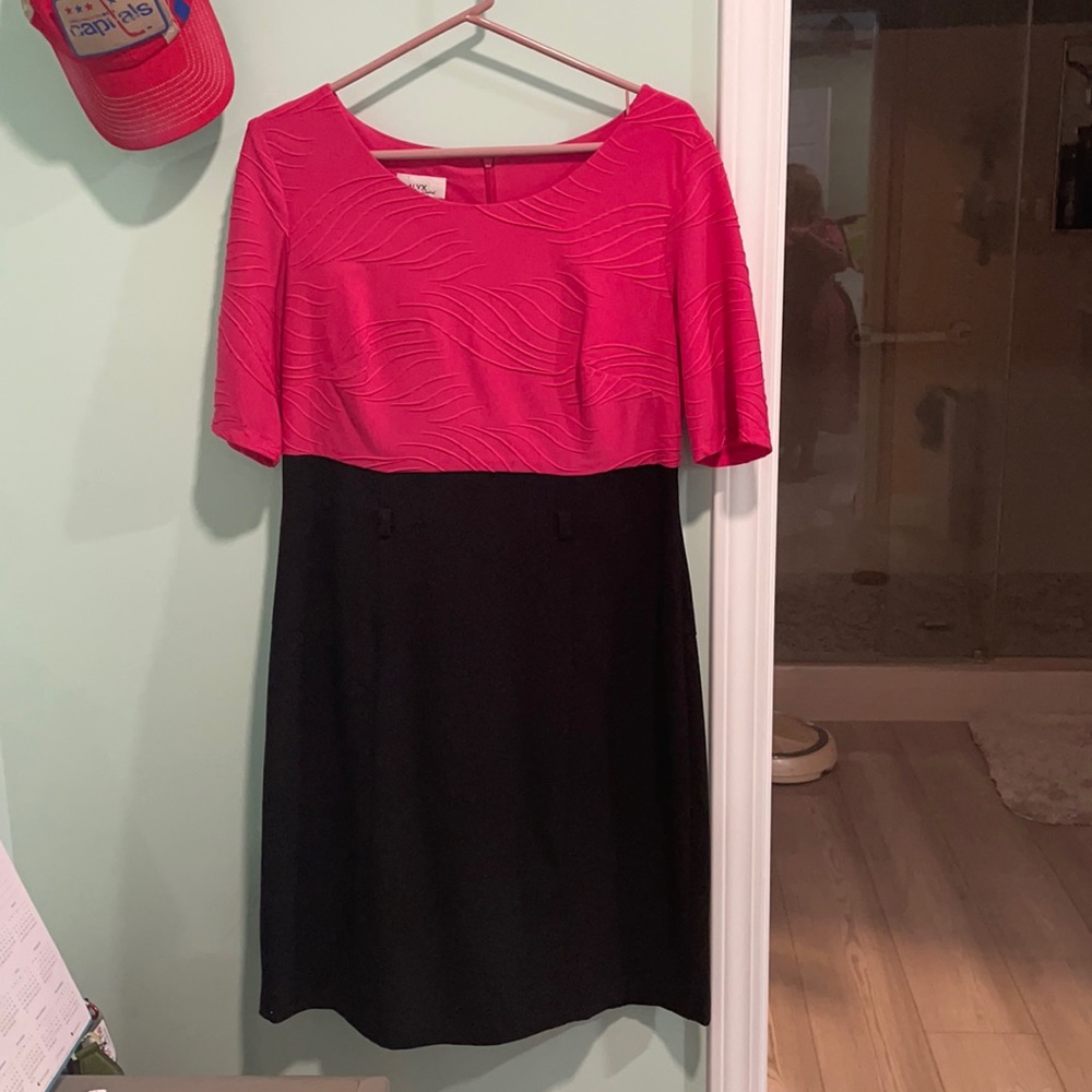 business casual dress w/ black belt